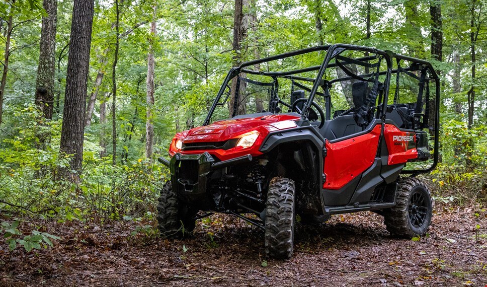 Pioneer 1000-5 parked in the forest